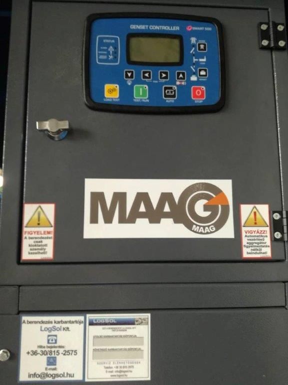 Az aggregátor vezérlőpanelje